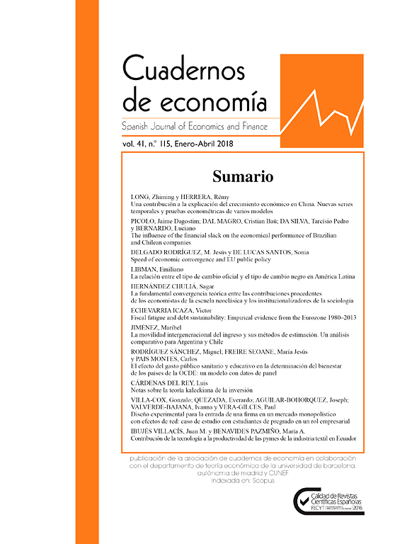 Go to journal home page - Cuadernos de Economía